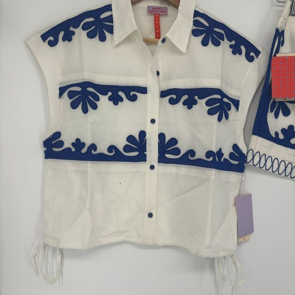 Never A Wallflower Embroidered Two-Piece Set